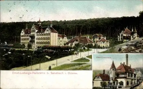 Ak Sandbach Odenwald Breuberg, Ernst Ludwig Heilstätte, Maschinenhaus