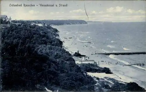 Ak Swetlogorsk Ostseebad Rauschen Ostpreußen, Ostseebad  Venuskessel, Strand, Küstenansicht