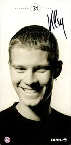 Autogrammkarte Stephan Kling, FC Bayern München, Opel, Autogramm
