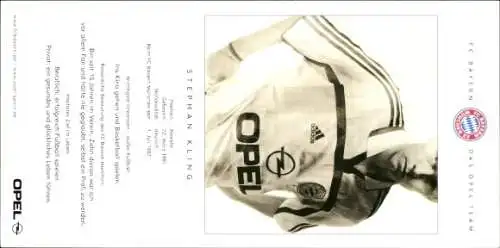 Autogrammkarte Stephan Kling, FC Bayern München, Opel, Autogramm