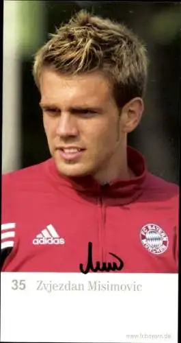 Autogrammkarte Zvjezdan Misimovic, FC Bayern München, Telekom, Autogramm