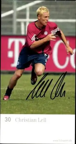 Autogrammkarte Christian Lell, FC Bayern München, Telekom, Autogramm