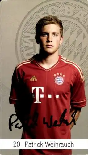 Autogrammkarte Patrick Weihrauch, FC Bayern München, Telekom, Autogramm