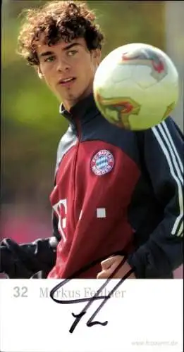 Autogrammkarte Markus Feulner, FC Bayern München, Telekom, Autogramm