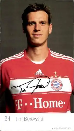 Autogrammkarte Tim Borowski, FC Bayern München, T-Home, Autogramm