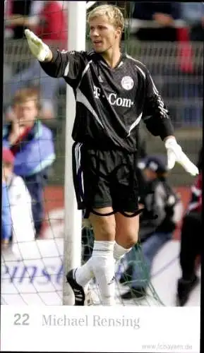 Autogrammkarte Michael Rensing, FC Bayern München, T-Com, Autogramm