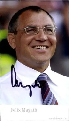 Autogrammkarte Felix Magath, Cheftrainer, FC Bayern München, T-Com, Autogramm
