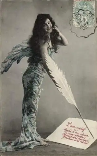 Ak Junge Frau, Portrait