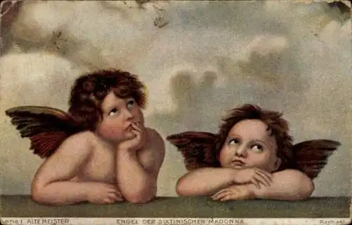 Künstler Ak Raphael, Alte Meister, Die Engel der Sixtina