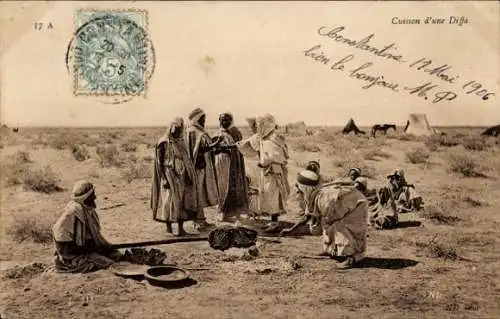 Ak Constantine Algerien, Cuisson d'une Diffa, bien le bonjour M.P