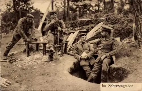 Ak Soldaten im Schützengraben