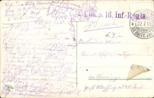 Ak Nahkämpfe in den Vogesen, Deutsche Soldaten in Uniformen