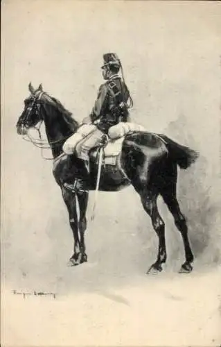 Künstler Ak Spanischer Soldat zu Pferd, Reiter