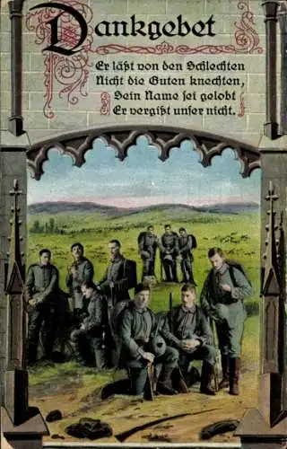 Ak Deutsche Soldaten, Dankgebet