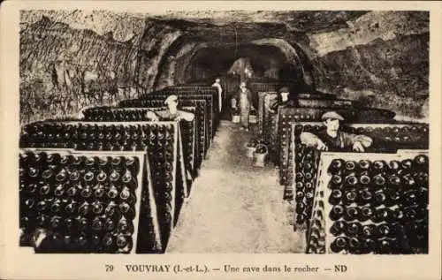 CPA Vouvray Indre et Loire, Une cave dans le rocher