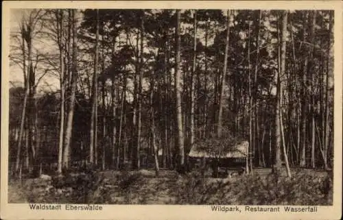Ak Eberswalde in der Mark, Stadt  Wildpark, Restaurant Wasserfall