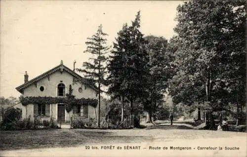 CPA Forêt de Sénart-Essonne, Route de Montgeron, Carrefour la Souche