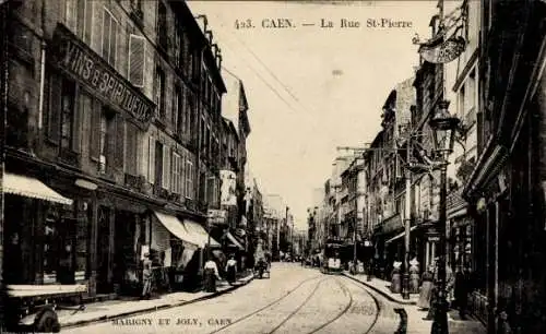 Ak Caen Calvados, Rue Saint-Pierre