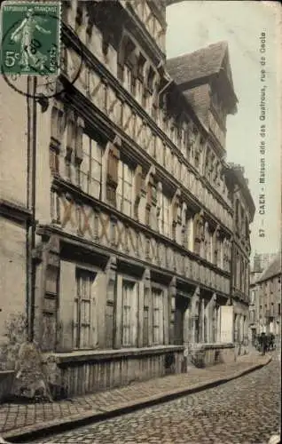 CPA Caen Calvados, Maison dite des Quatrous, Rue de Geole