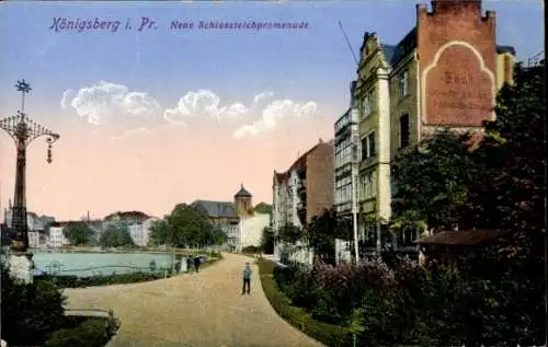 Ak Kaliningrad Königsberg Ostpreußen, Neue Schlossteichpromenade
