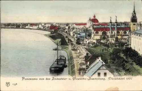 Ak Düsseldorf am Rhein, Industrie und Gewerbeausstellung 1902, Panorama