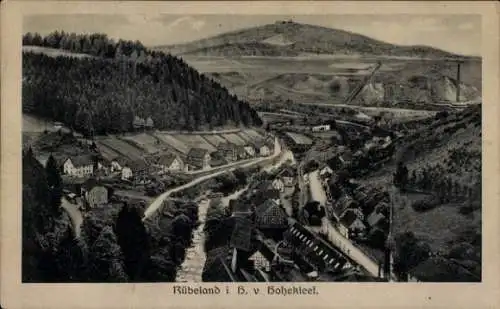 Ak Rübeland Oberharz am Brocken, Blick auf  Berge, Fluss, Häuser, Wald, historische Ansichten
