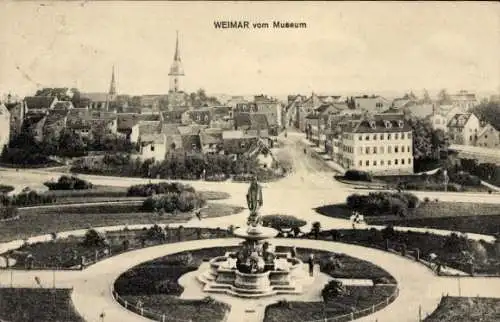 Ak Weimar in Thüringen, Blick vom Museum aus