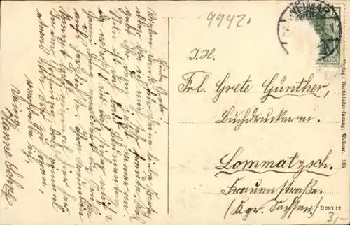 Ak Weimar in Thüringen, Blick vom Museum aus