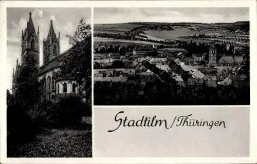 Ak Stadtilm in Thüringen, Gesamtansicht, Kirche