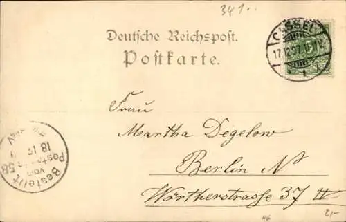 Ak Kassel in Hessen, Königsplatz, Vogelschau, Hauptpost, Kirche, Turm