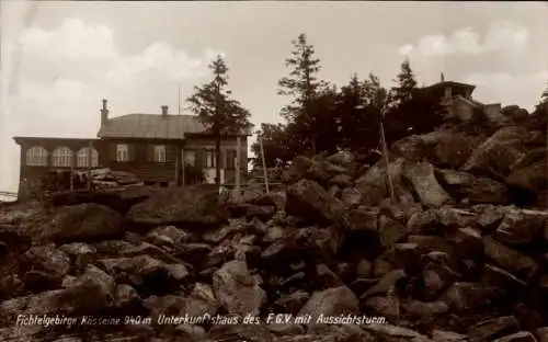 Ak Wunsiedel im Fichtelgebirge Oberfranken, Kösseine, Unterkunftshaus
