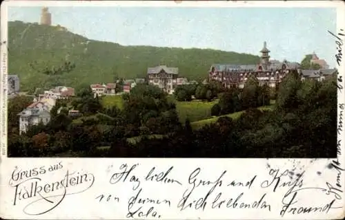 Ak Falkenstein Königstein im Taunus, Gesamtansicht der Ortschaft