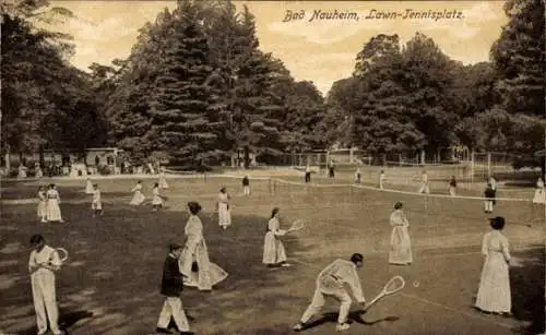 Ak Bad Nauheim in Hessen, Lawn Tennisplatz