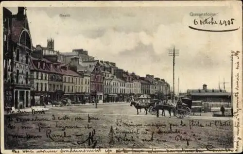 Ak Queenstown County Cork Irland, Strand