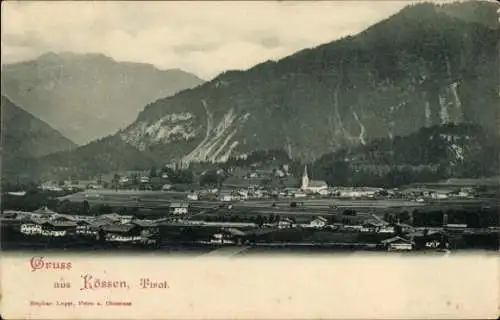 Ak Kössen in Tirol, schöne Detailansicht
