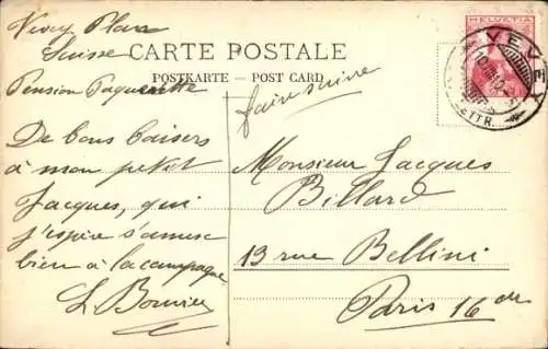 CPA Vevey Canton de Vaud, Lac Léman