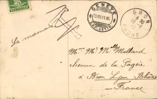 Ak Genf, Quai des Eaux, Mont Blanc, Dampfer Geneve