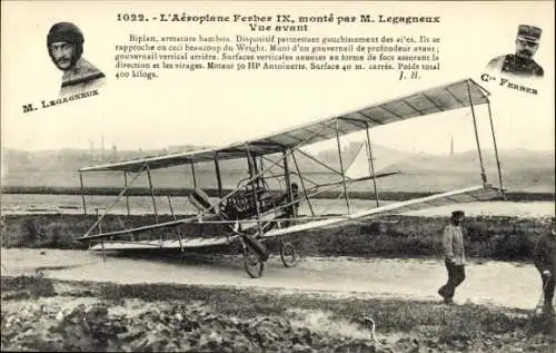 CPA Aviation, Aeroplane Ferber IX, M. Legagneux