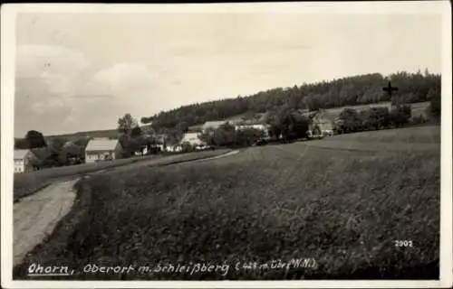 Ak Ohorn in Sachsen, Oberort mit Schleißberg