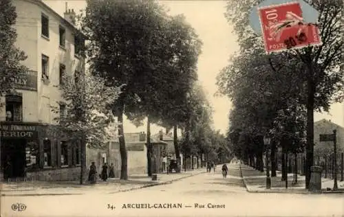 CPA Arcueil Cachan Val de Marne, Rue Carnot