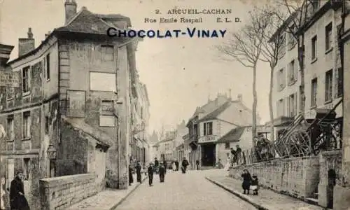 Ak Arcueil Cachan Val de Marne, Rue Emile Raspail