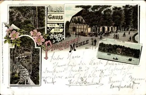 Litho Pritzhagen Oberbarnim Märkisch Oderland, Silberkehle, Teufelsbrücke, Großer Tornowsee