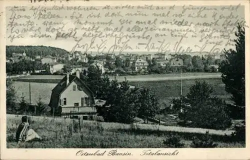 Ak Ostseebad Bansin auf Usedom, Ostseebad  Blick auf die Umgebung, Einfamilienhaus im Vordergrund
