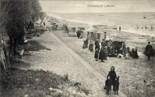 Ak Ostseebad Lubmin Vorpommern, Strand, Bauten, Menschen, Ostsee, Urlaub