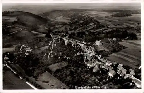 Ak Bartenstein Schrozberg in Württemberg, Fliegeraufnahme