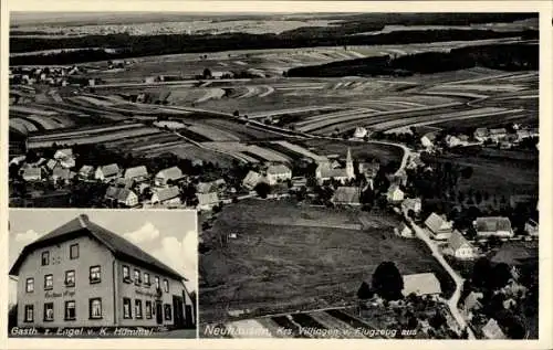 Ak Villingen Schwenningen im Schwarzwald, Luftbild, Gasthaus Engel, Felder, Häuser