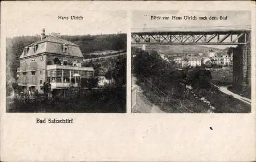 Ak Bad Salzschlirf in Hessen, Haus Ulrich, Brücke