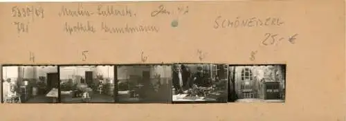 Kontaktabzug Fotos Berlin Schöneberg, Apotheke Grundmann, Martin Luther Str., 5 Fotos ca. 4x2 cm