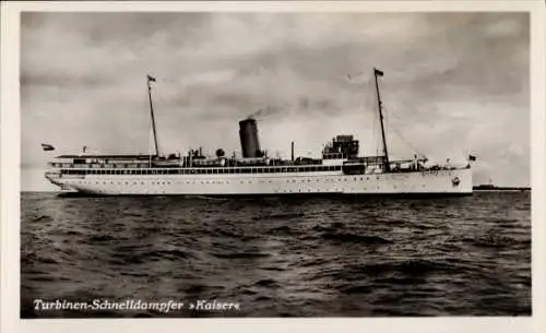 HAPAG Dampfer Kaiser, Seebäderdienst, Turbinenschnelldampfer