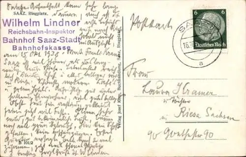 Ak Žatec Saaz Region Aussig, Ringplatz